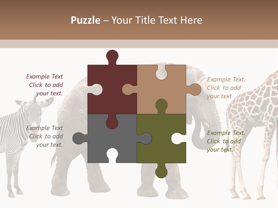 Standing Pachyderm African PowerPoint Template