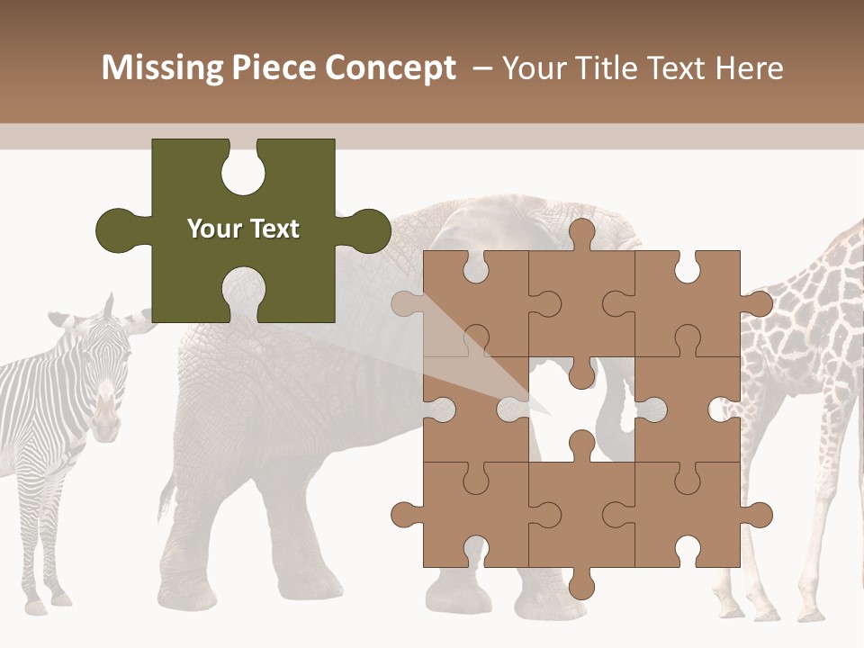 Standing Pachyderm African PowerPoint Template