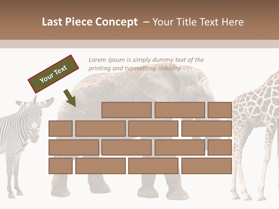 Standing Pachyderm African PowerPoint Template