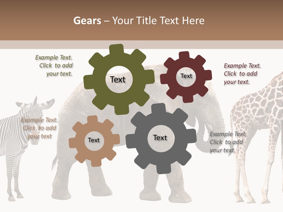 Standing Pachyderm African PowerPoint Template