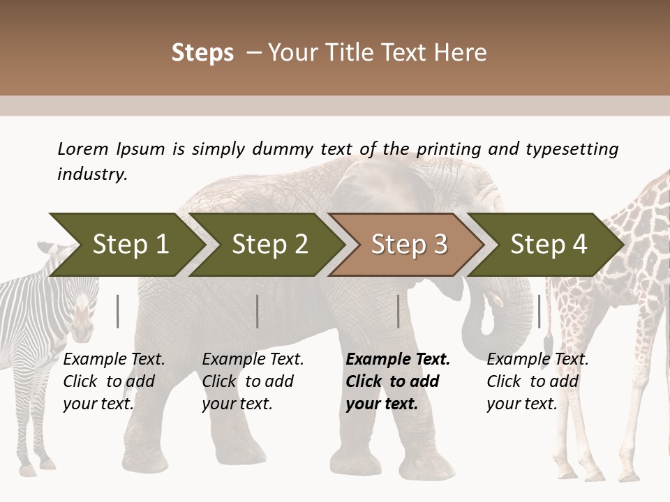 Standing Pachyderm African PowerPoint Template