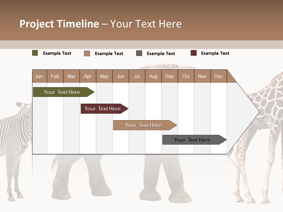 Standing Pachyderm African PowerPoint Template