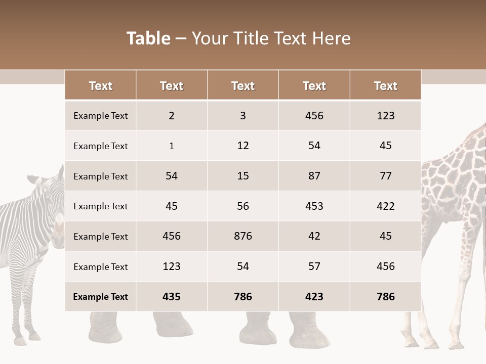 Standing Pachyderm African PowerPoint Template