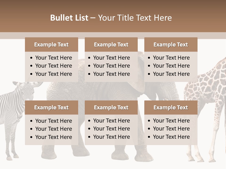 Standing Pachyderm African PowerPoint Template
