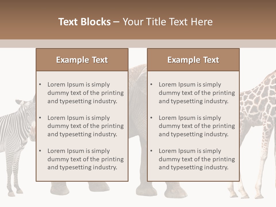 Standing Pachyderm African PowerPoint Template