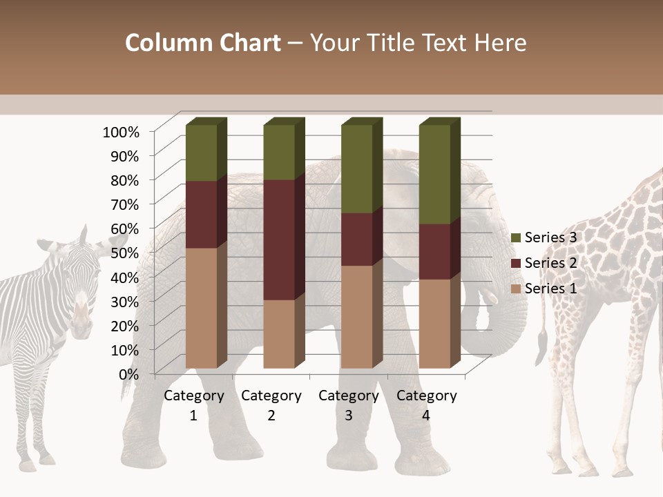 Standing Pachyderm African PowerPoint Template