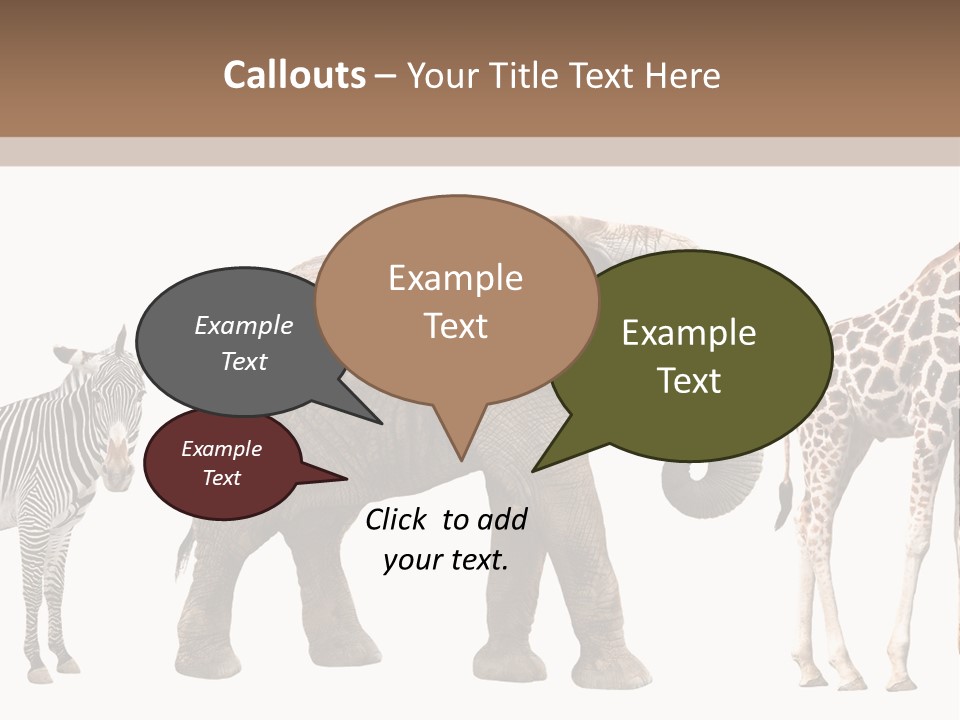 Standing Pachyderm African PowerPoint Template