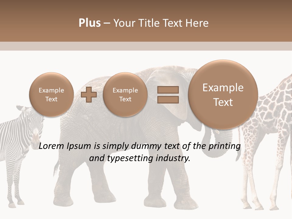 Standing Pachyderm African PowerPoint Template