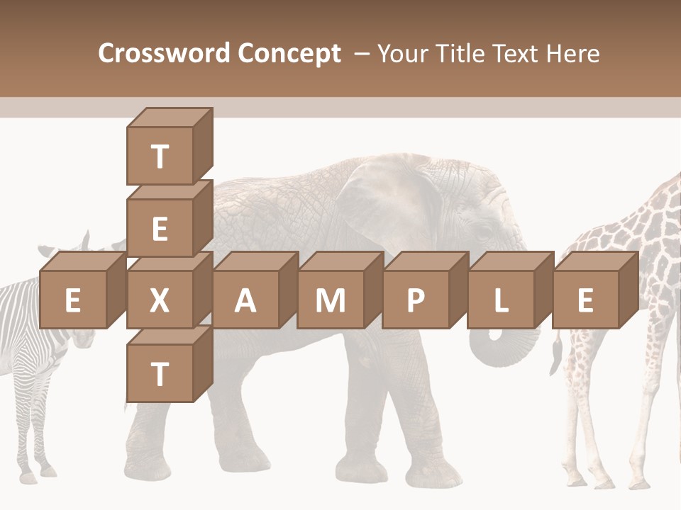 Standing Pachyderm African PowerPoint Template