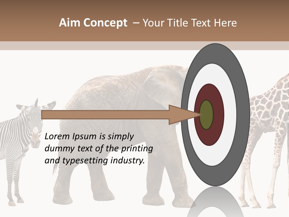 Standing Pachyderm African PowerPoint Template