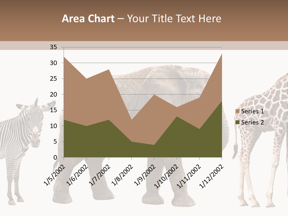 Standing Pachyderm African PowerPoint Template