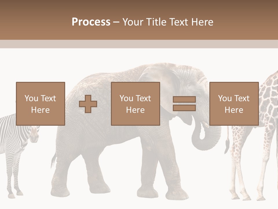 Standing Pachyderm African PowerPoint Template