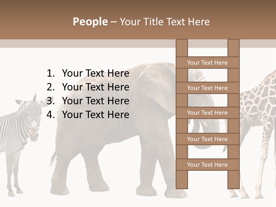 Standing Pachyderm African PowerPoint Template