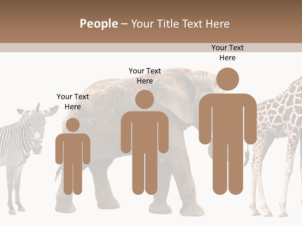 Standing Pachyderm African PowerPoint Template