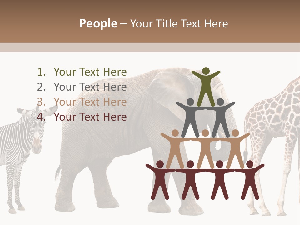 Standing Pachyderm African PowerPoint Template