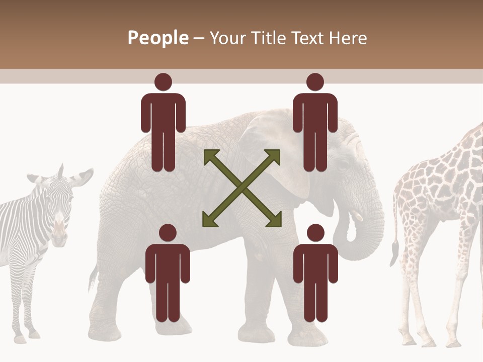 Standing Pachyderm African PowerPoint Template