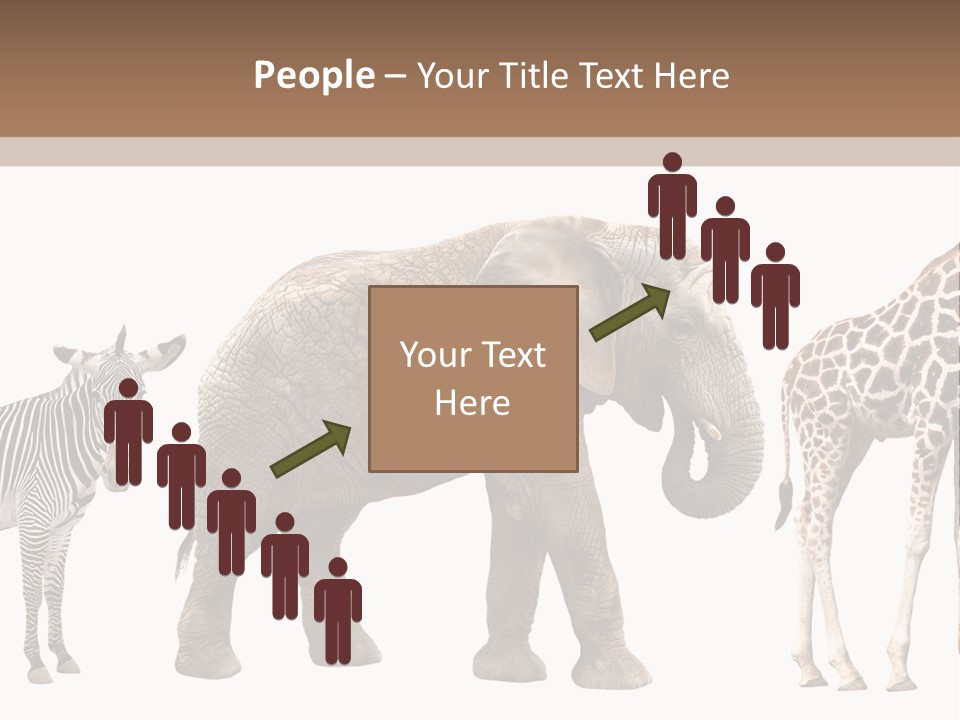 Standing Pachyderm African PowerPoint Template