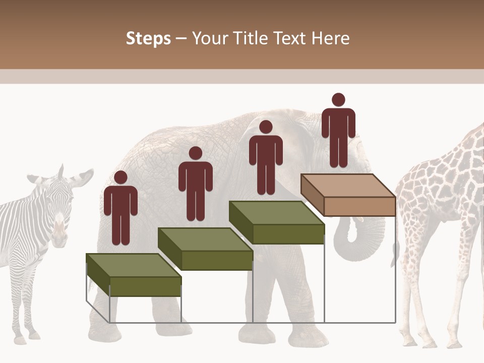 Standing Pachyderm African PowerPoint Template