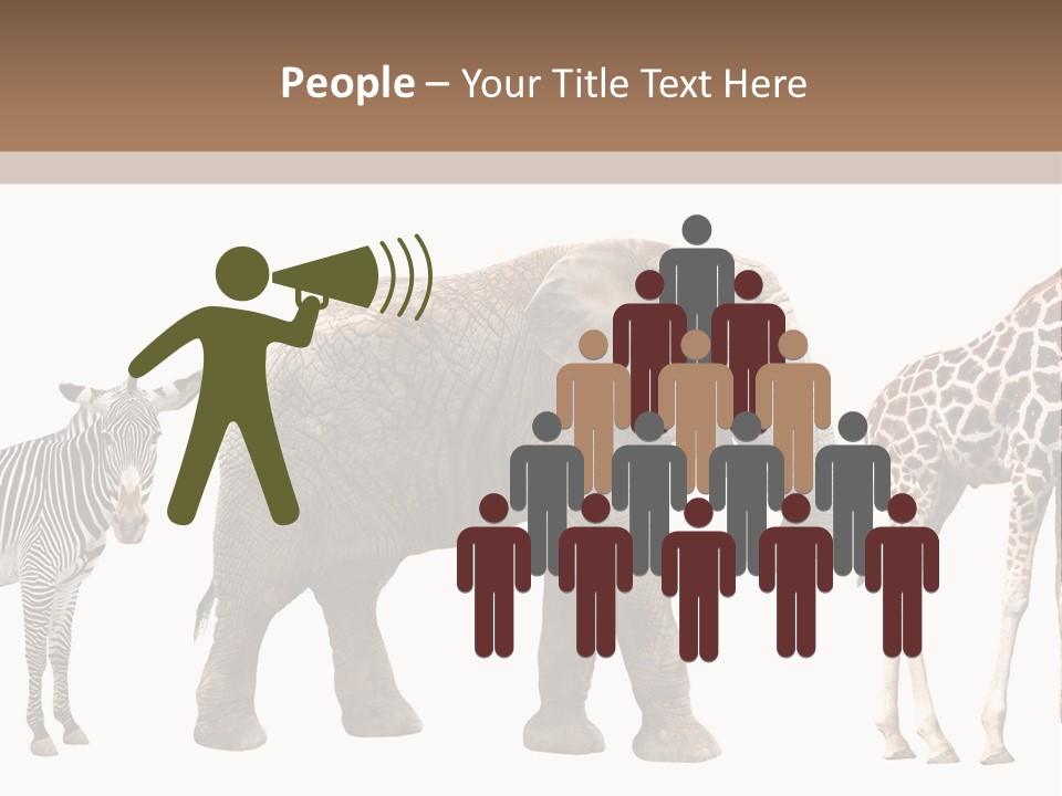 Standing Pachyderm African PowerPoint Template