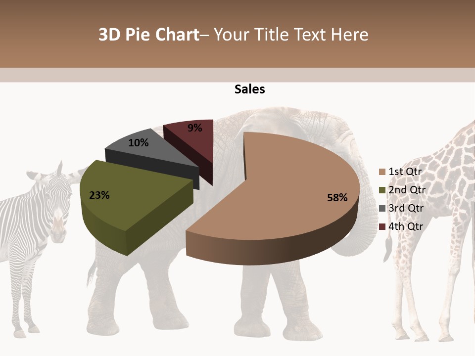 Standing Pachyderm African PowerPoint Template