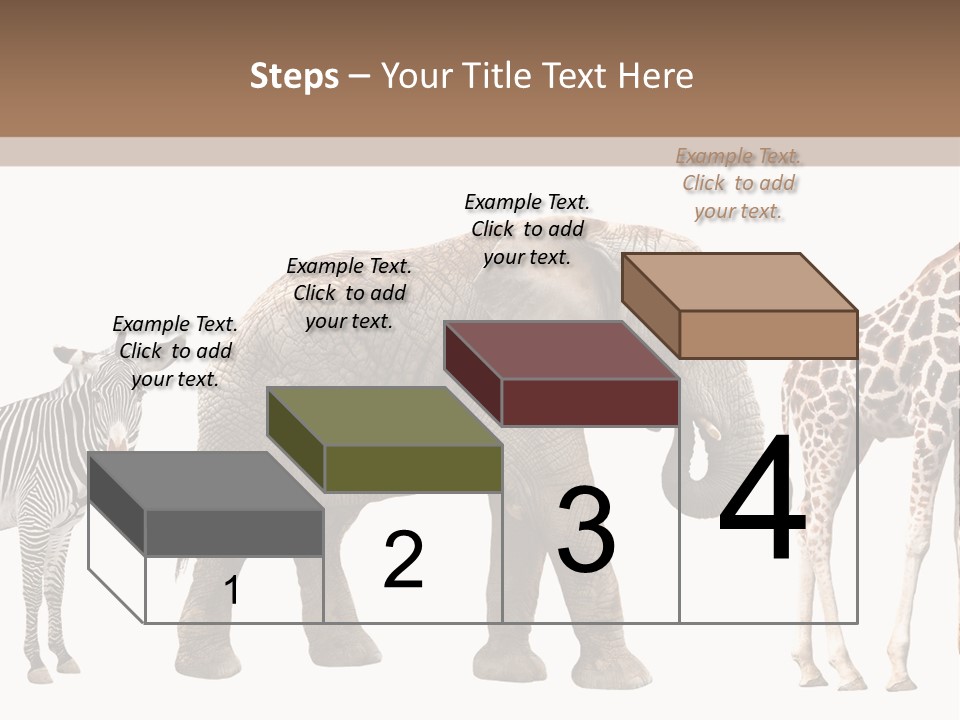 Standing Pachyderm African PowerPoint Template