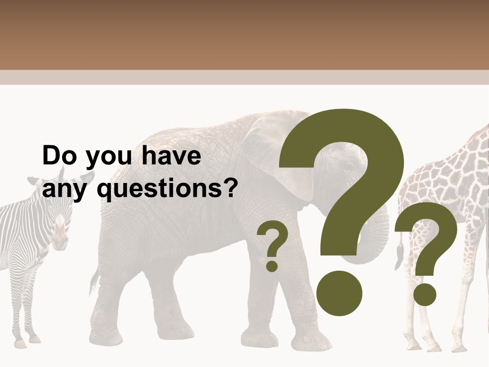 Standing Pachyderm African PowerPoint Template