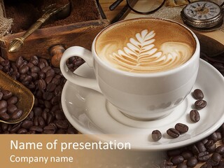 Hohe Aufl Cappuccino Latte PowerPoint Template