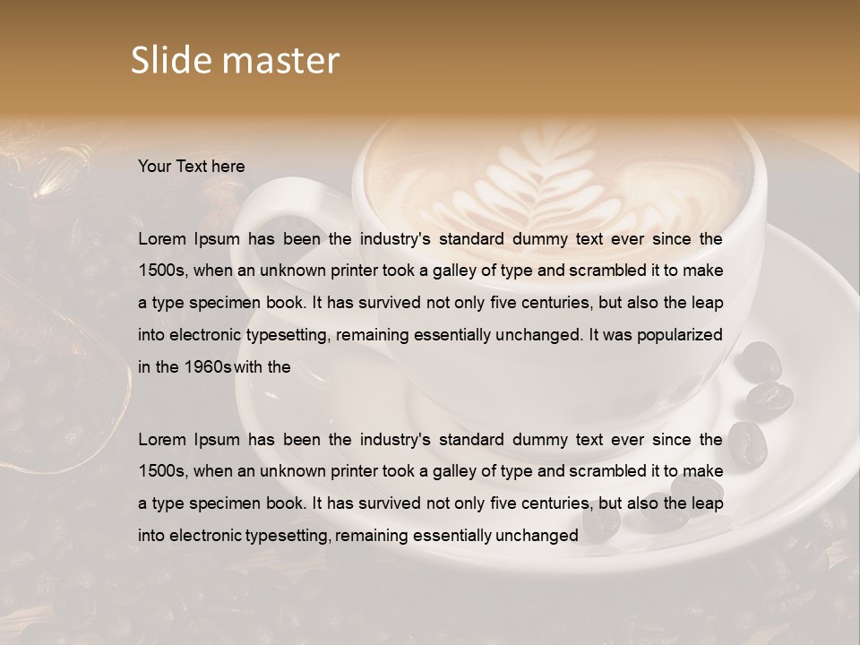 Hohe Aufl Cappuccino Latte PowerPoint Template