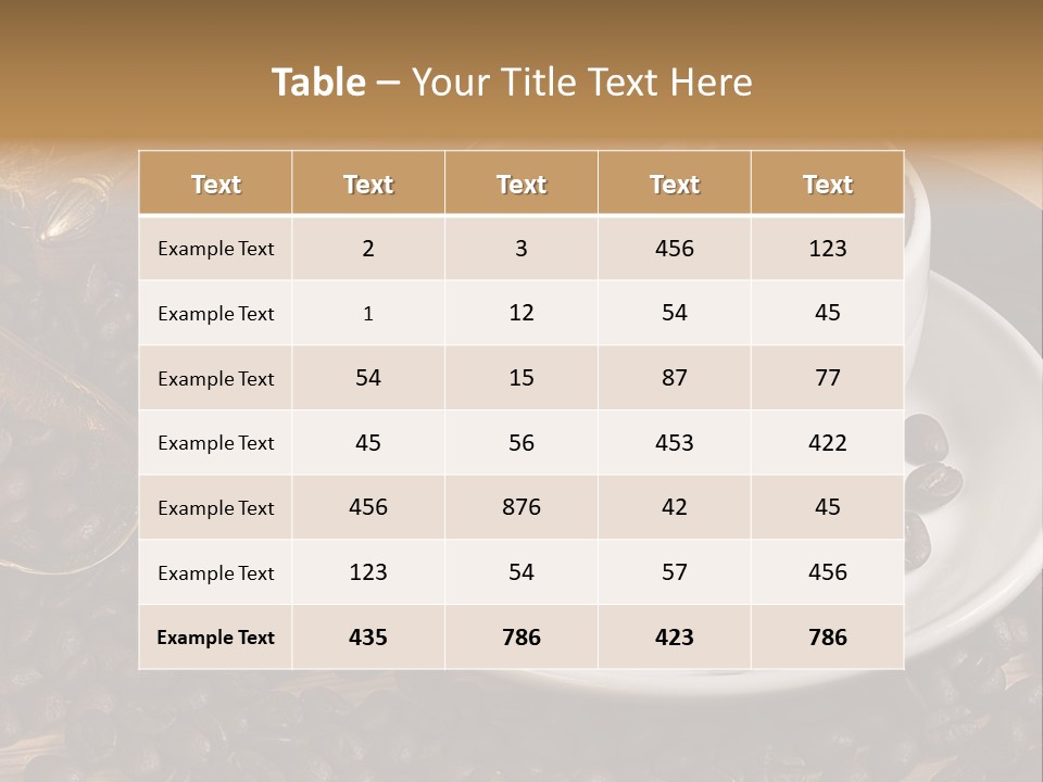 Hohe Aufl Cappuccino Latte PowerPoint Template