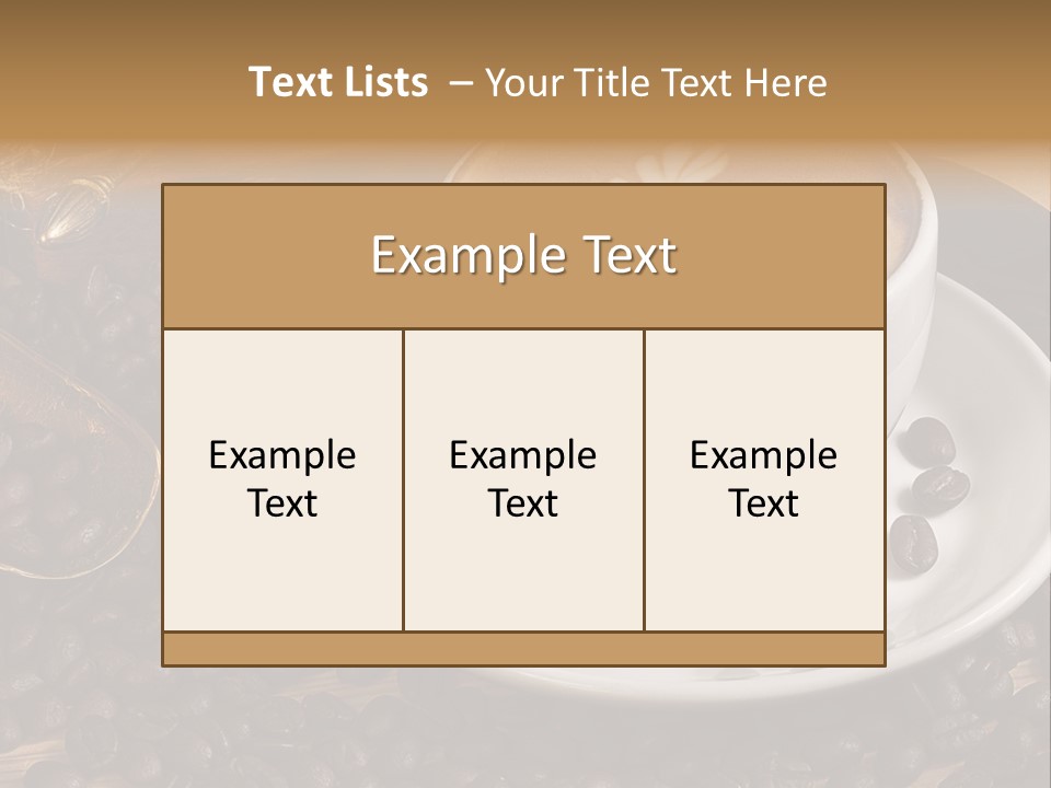Hohe Aufl Cappuccino Latte PowerPoint Template
