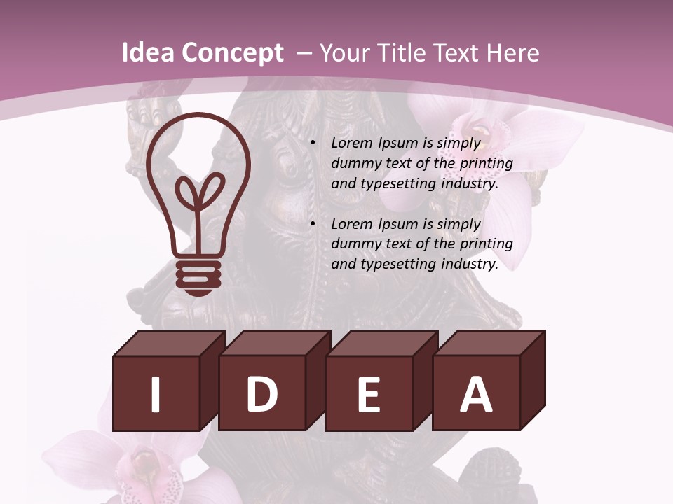 Boudhisme Chine Fleur PowerPoint Template