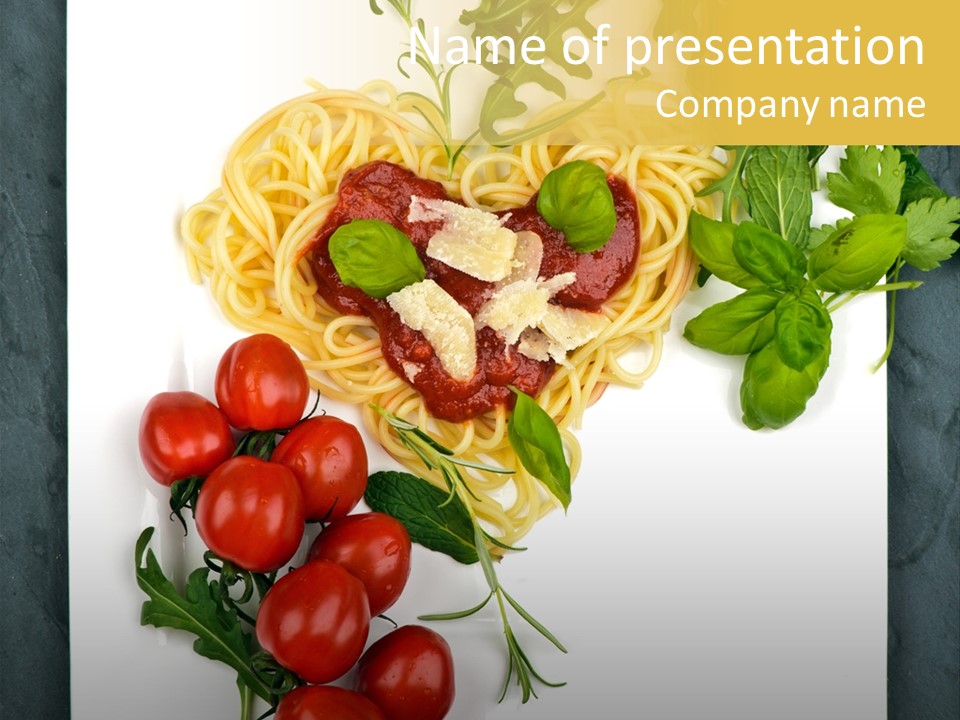 Italiener Tomaten Gastronomie PowerPoint Template