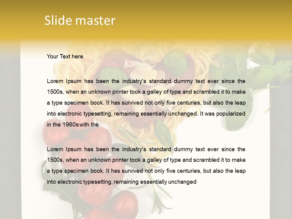 Italiener Tomaten Gastronomie PowerPoint Template