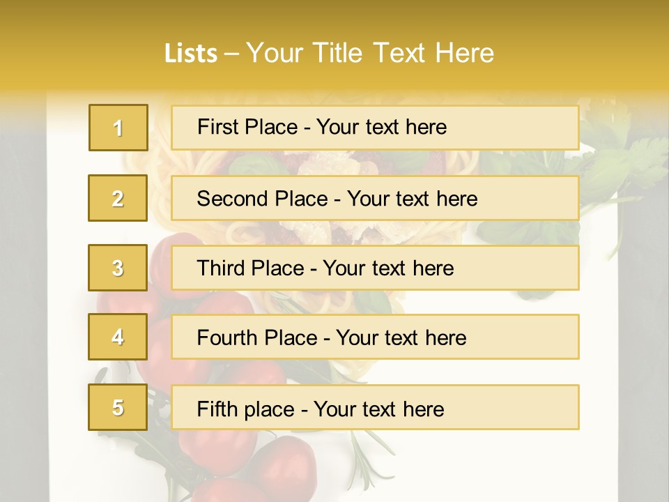 Italiener Tomaten Gastronomie PowerPoint Template