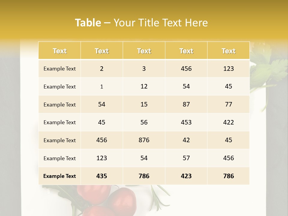 Italiener Tomaten Gastronomie PowerPoint Template