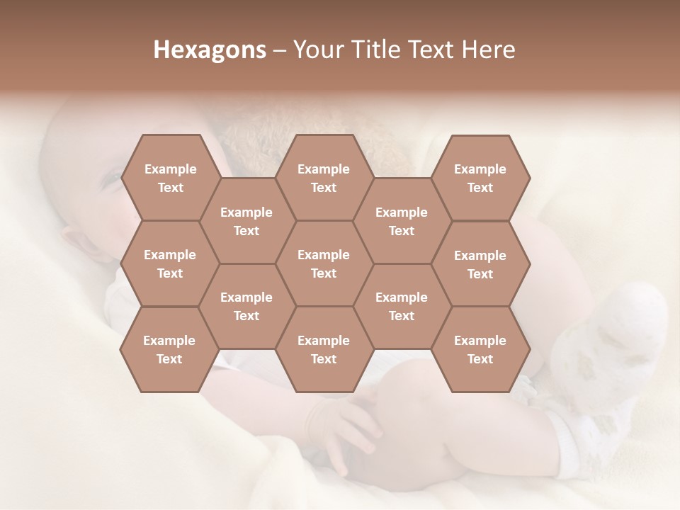 Happy White Teddy PowerPoint Template