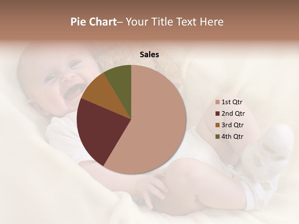 Happy White Teddy PowerPoint Template