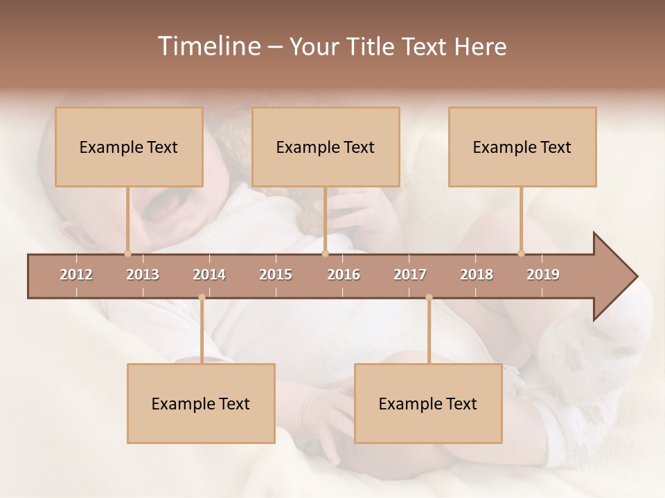 Happy White Teddy PowerPoint Template