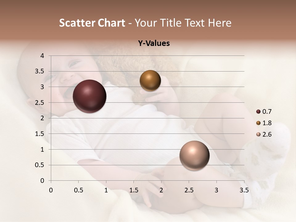 Happy White Teddy PowerPoint Template