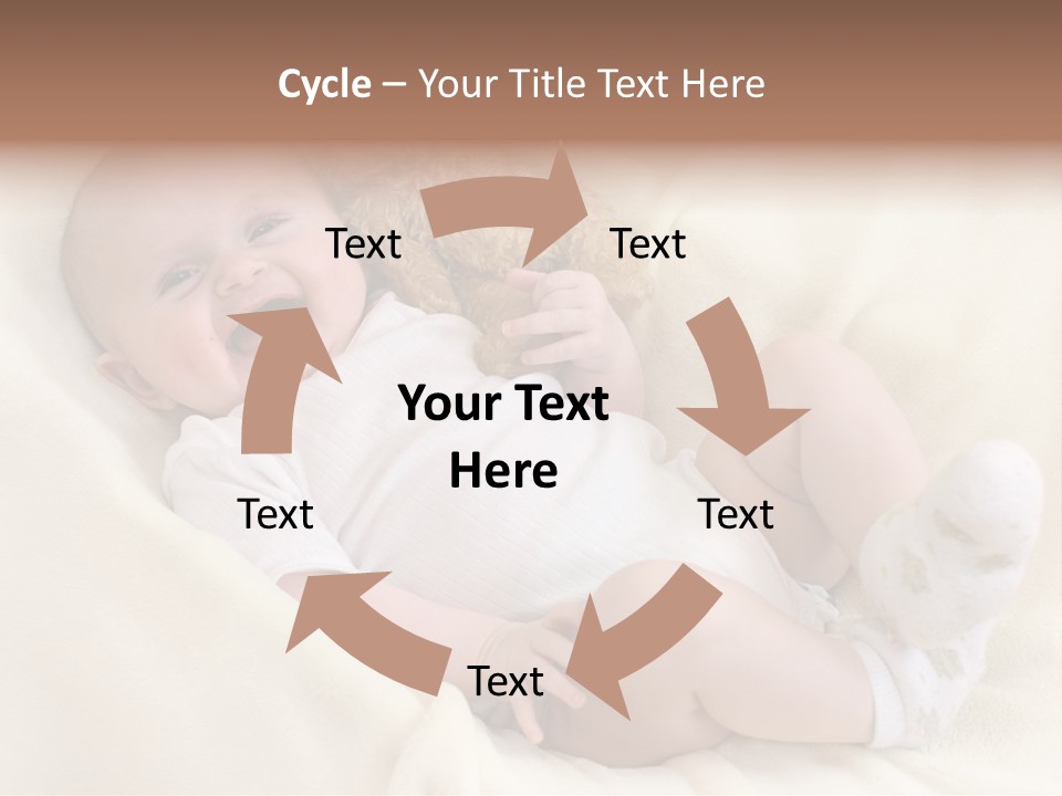 Happy White Teddy PowerPoint Template