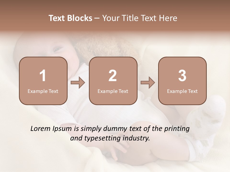 Happy White Teddy PowerPoint Template