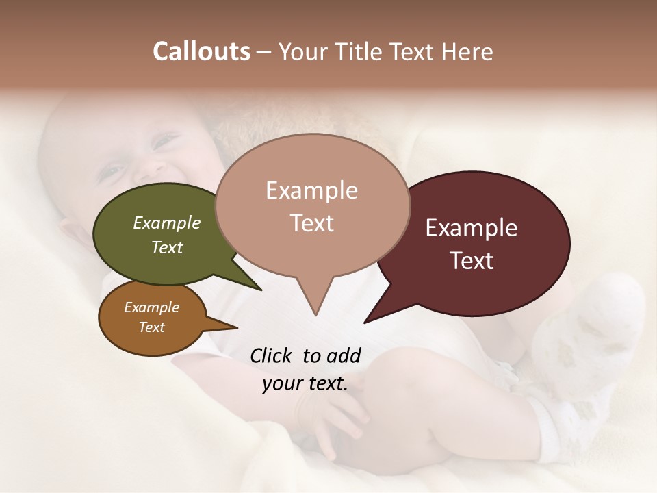 Happy White Teddy PowerPoint Template