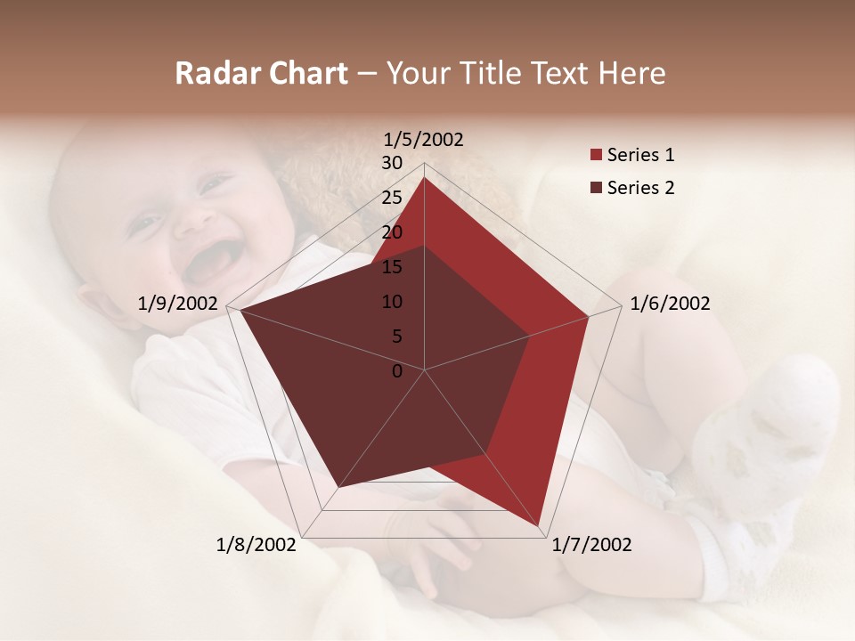 Happy White Teddy PowerPoint Template
