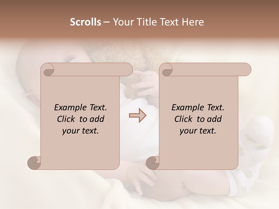 Happy White Teddy PowerPoint Template