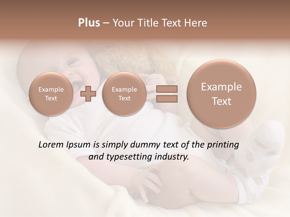 Happy White Teddy PowerPoint Template