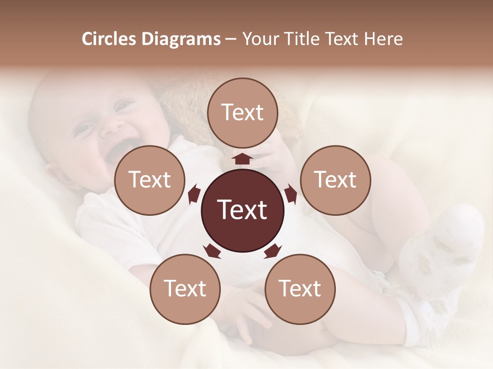 Happy White Teddy PowerPoint Template