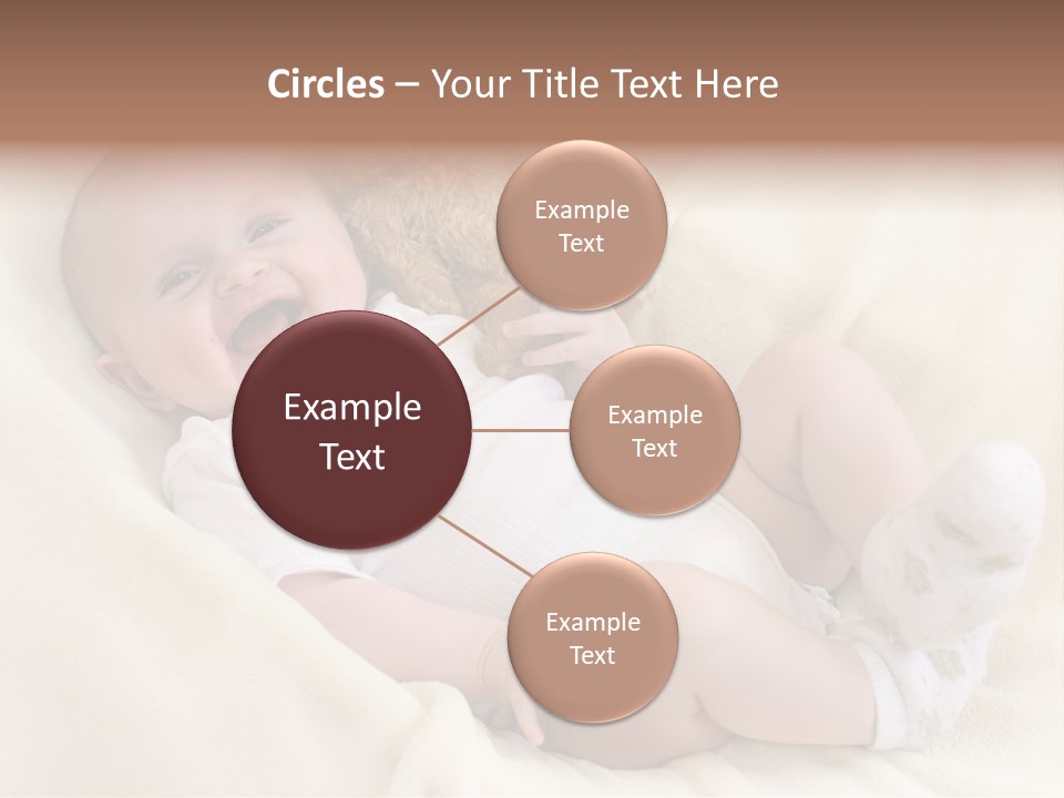 Happy White Teddy PowerPoint Template