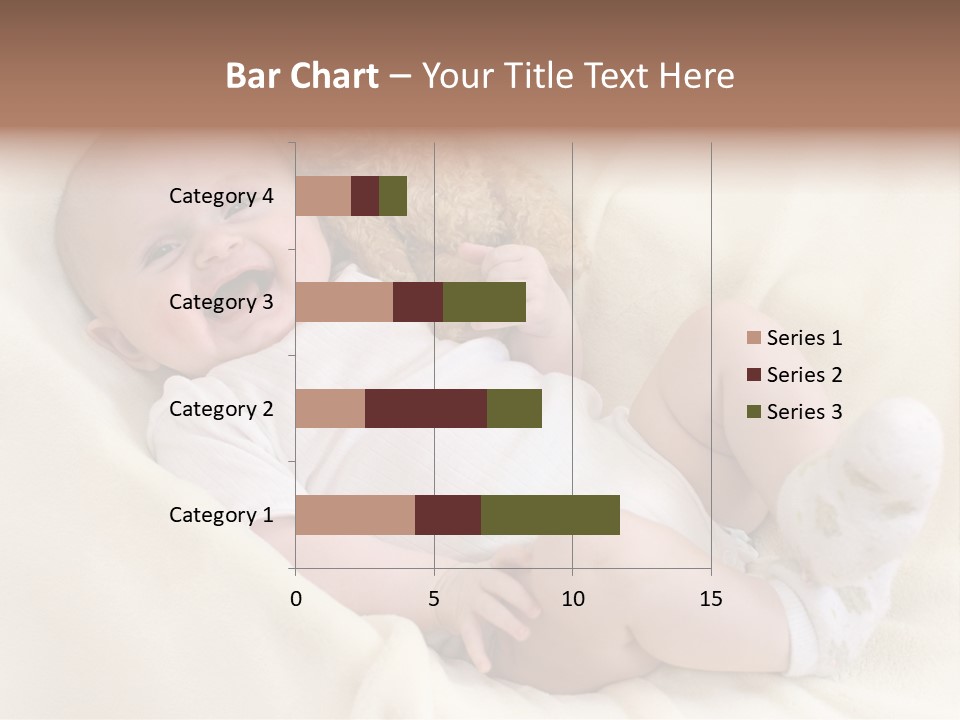 Happy White Teddy PowerPoint Template