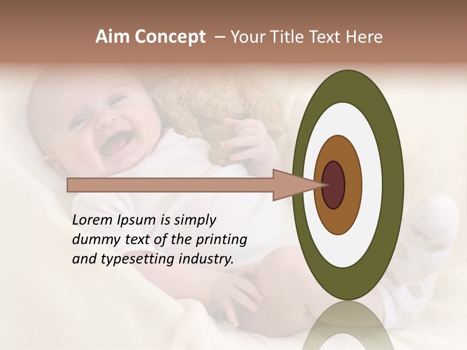 Happy White Teddy PowerPoint Template