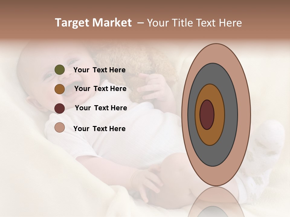 Happy White Teddy PowerPoint Template